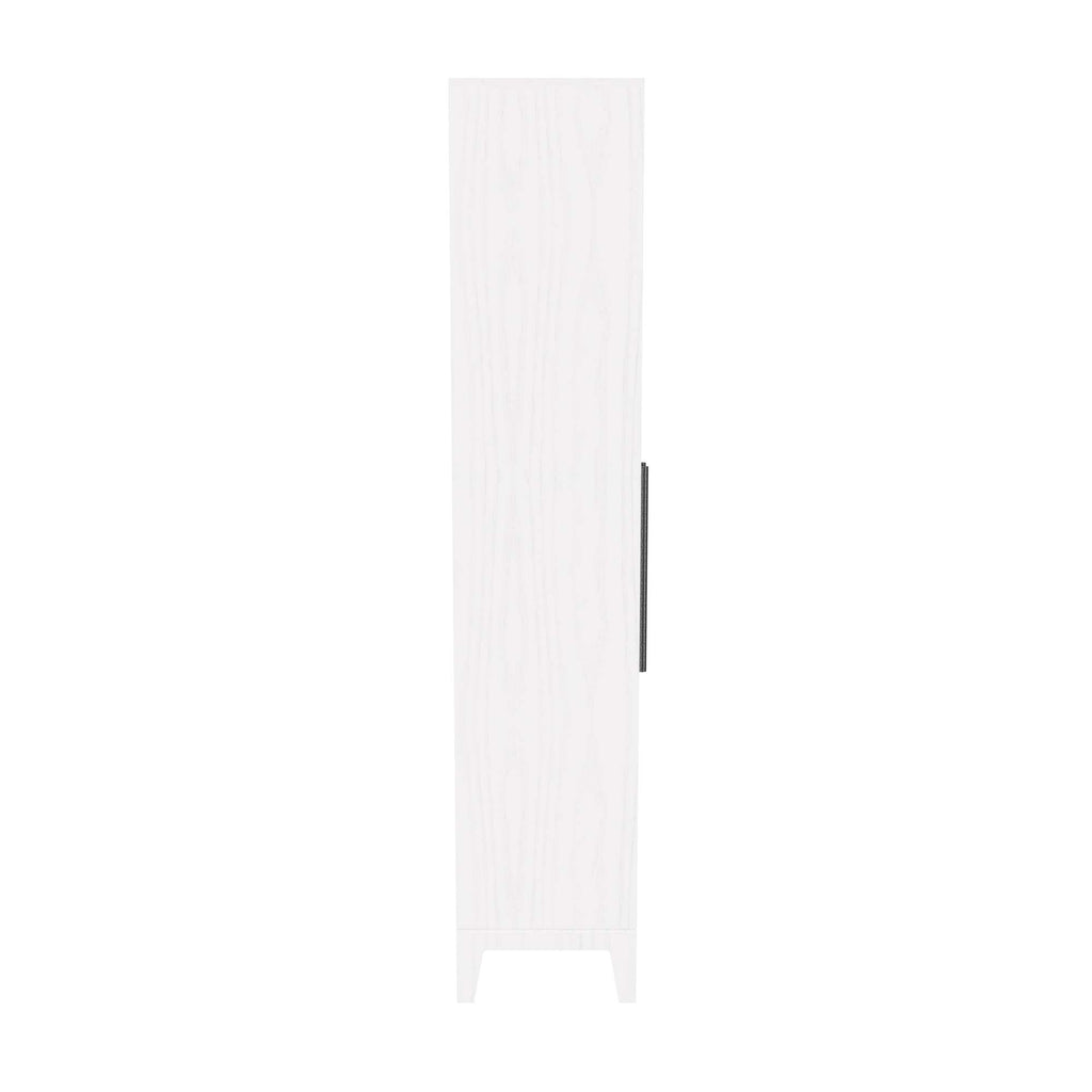 Tall white cabinet with a simple design