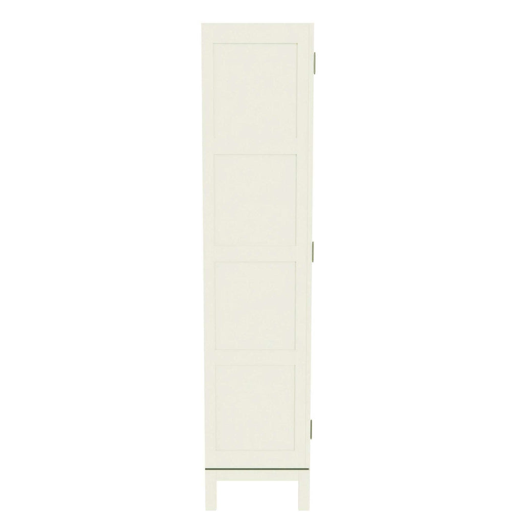 Tall white cabinet with four doors