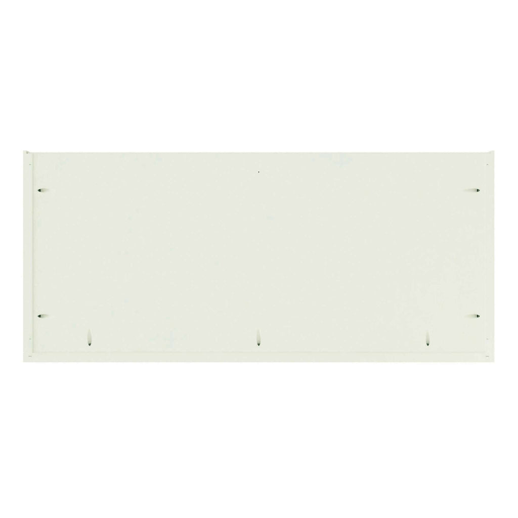 A blank white board with multiple mounting holes