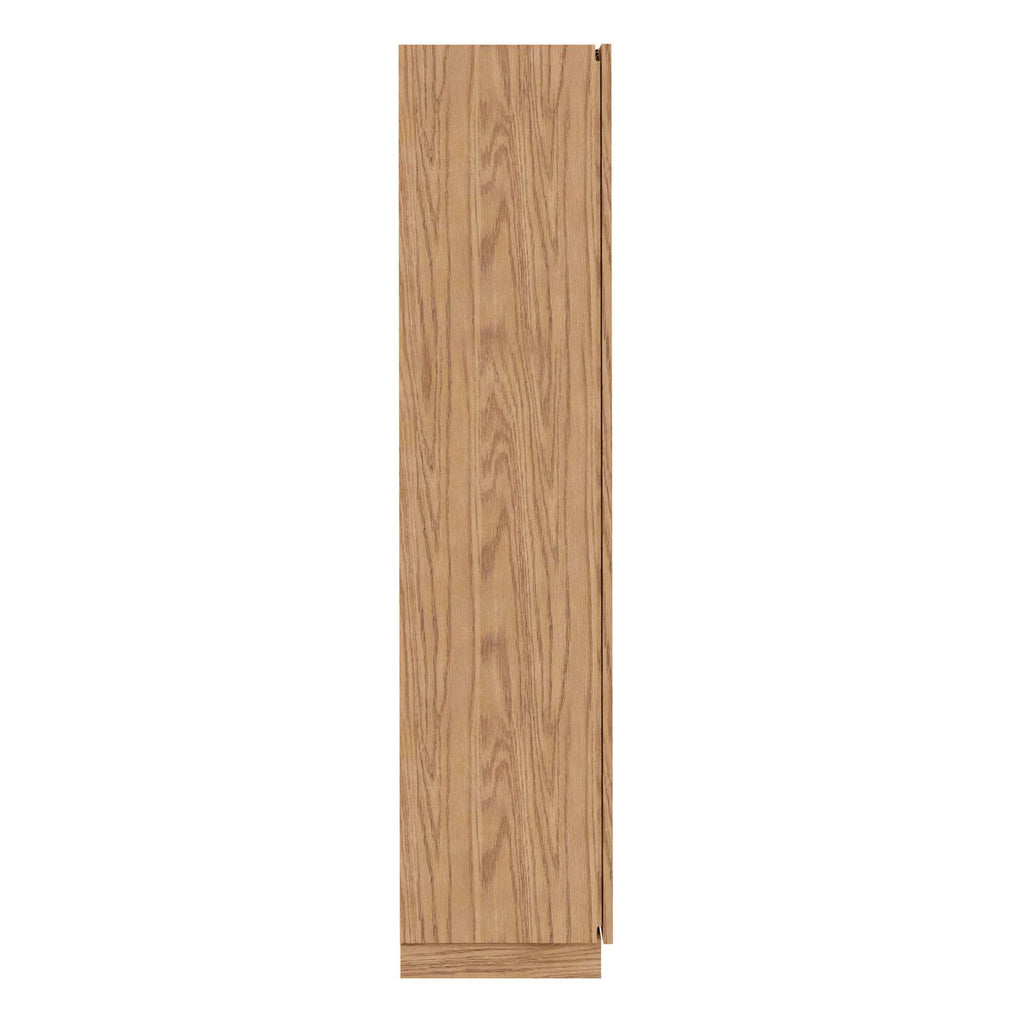 Vertical wooden panel with a light wood grain finish