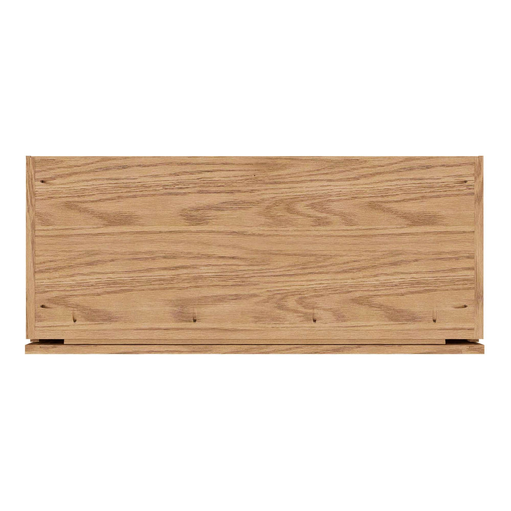 Wooden storage box with a smooth, natural finish