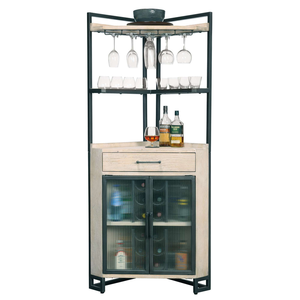 Modern bar cabinet with glass holders and wine storage