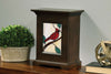 Transitions Urn with Cardinal Stained Glass Insert