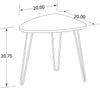 991062DT DesignerPly Triangle End Table: Designer White