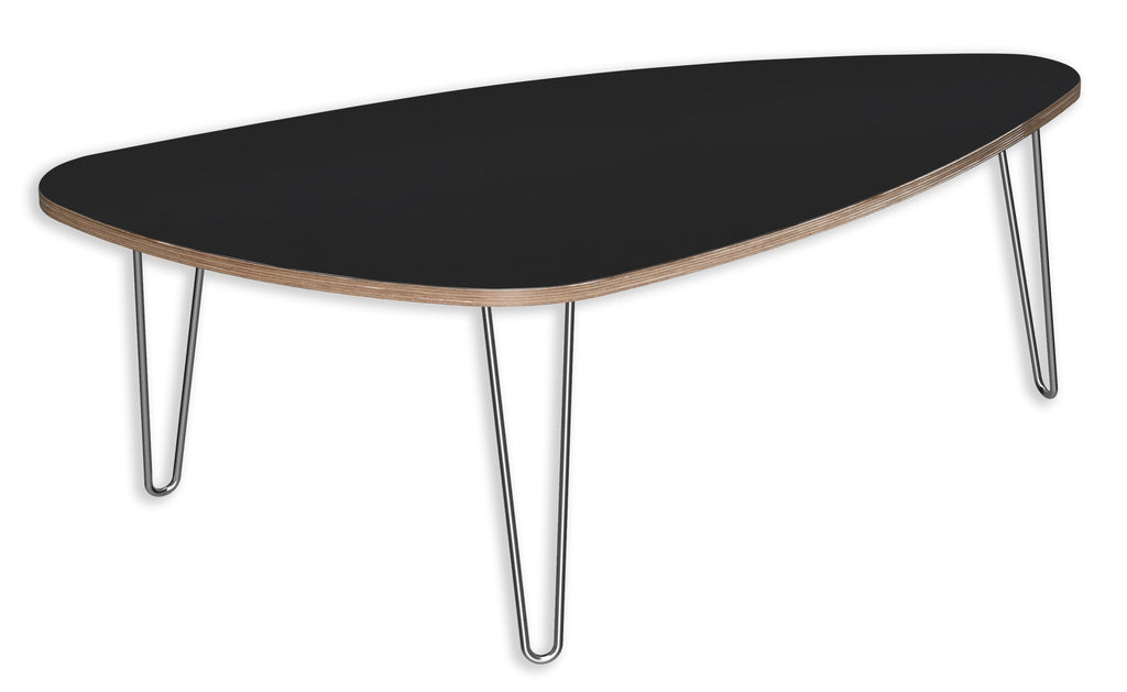 991072MB DesignerPly Triangle Coffee Table: Matte Black