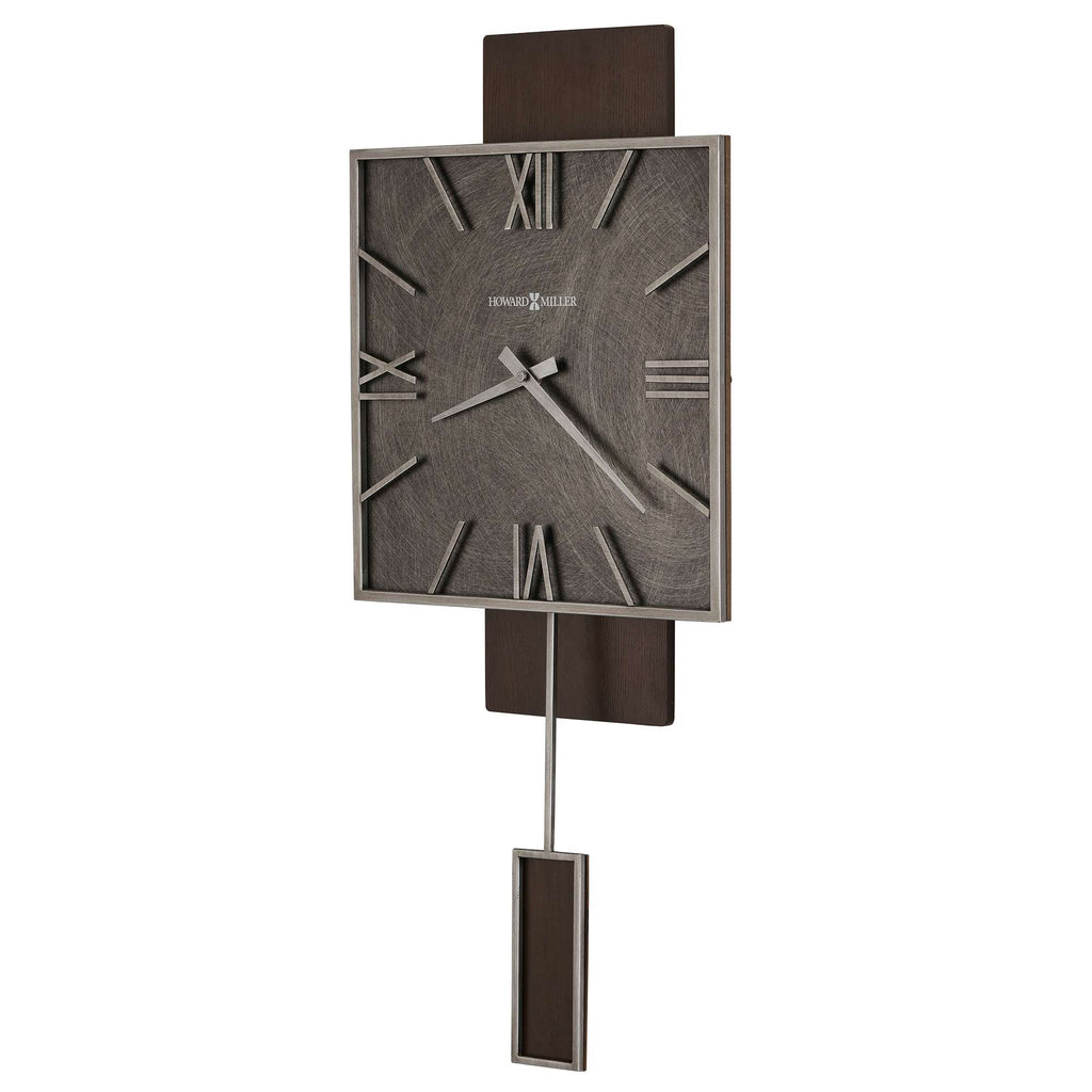Modern wall clock with Roman numerals and a minimalist design.