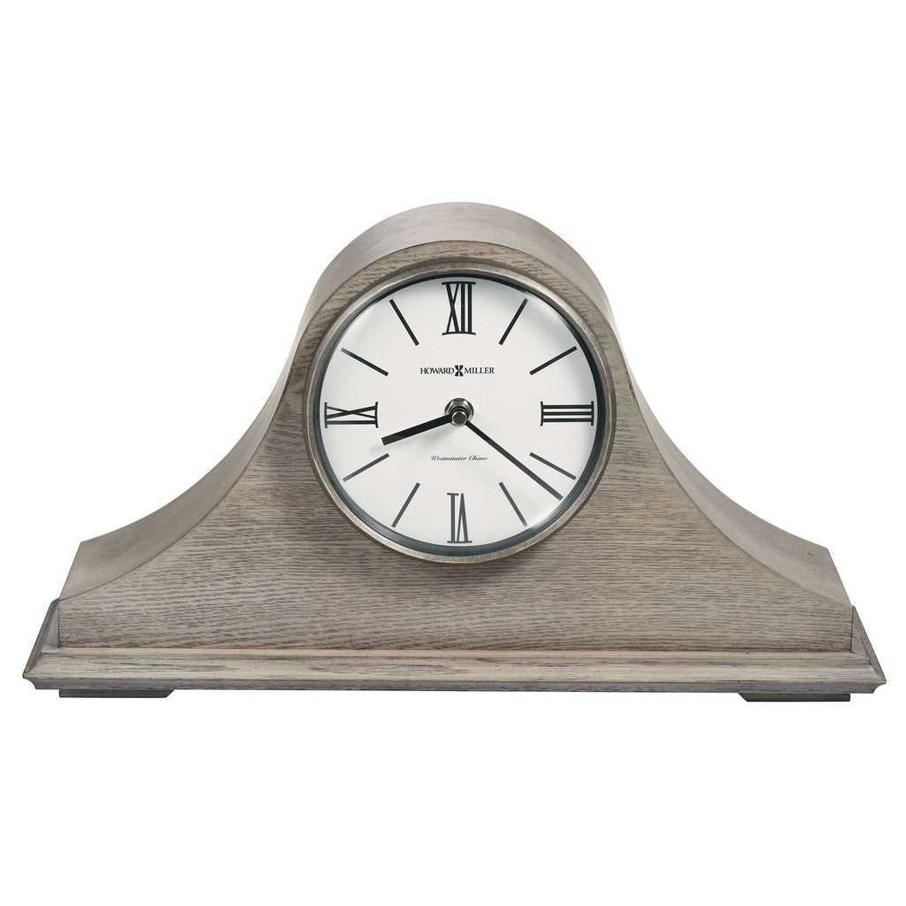 Classic wooden mantel clock with Roman numerals