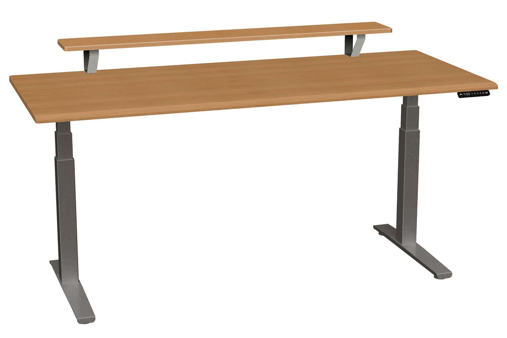 SmartMoves 72 in. Premium Desk w/ Elevated Shelf and Adjustable Height Base