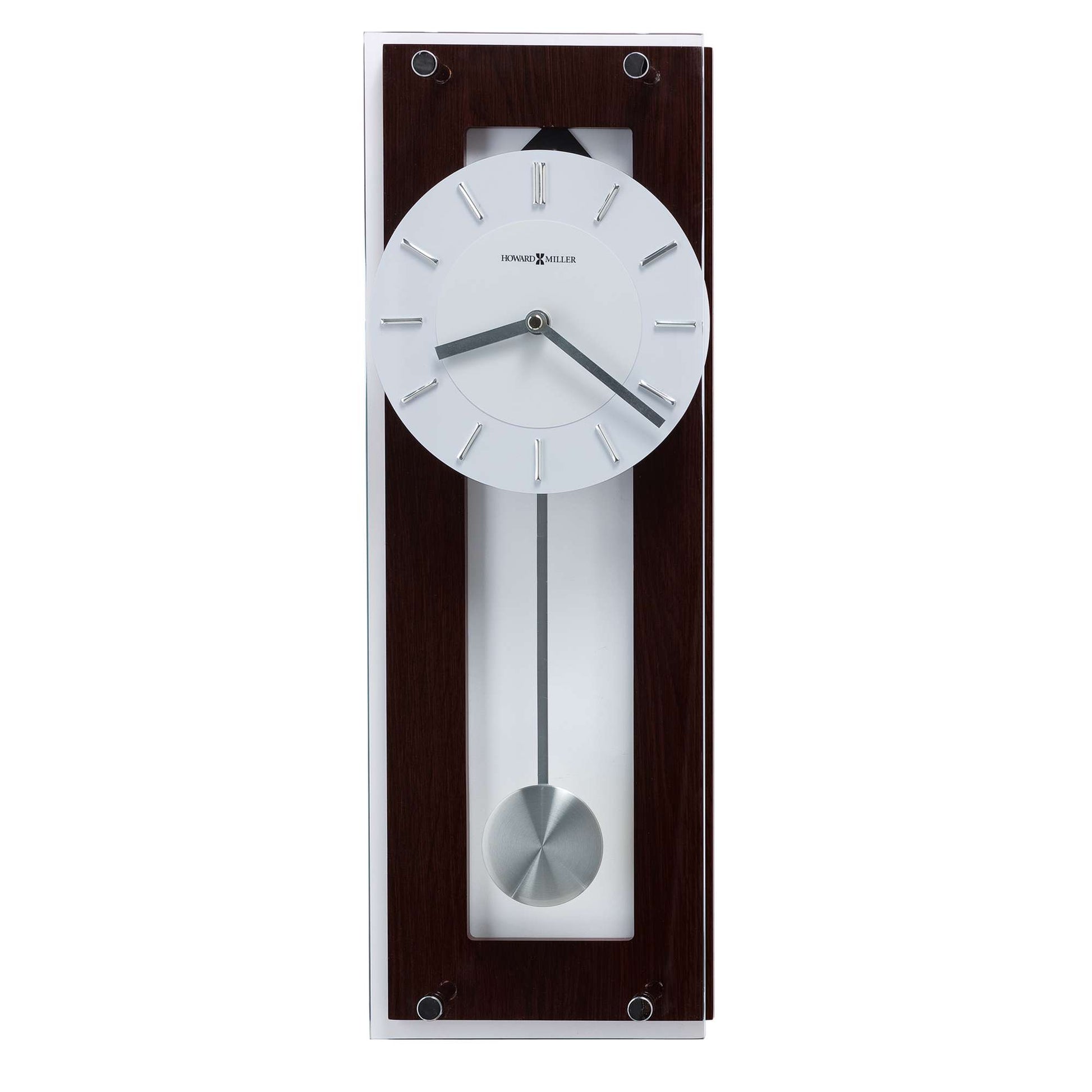 Modern wall clock with a pendulum and minimalist design