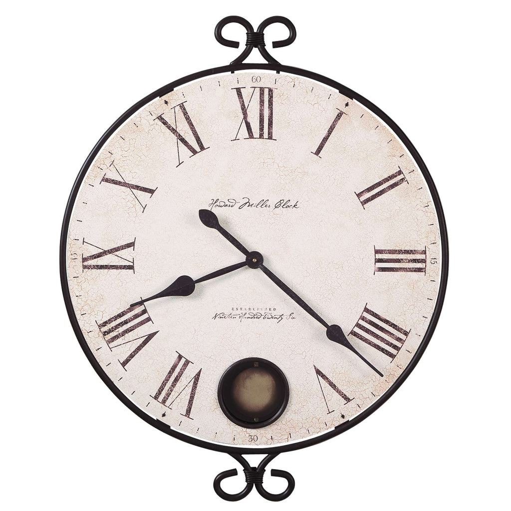 Decorative wall clock with Roman numerals and vintage design