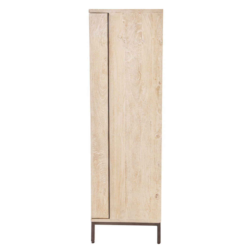 Tall wooden cabinet with a single door