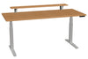 87206FS26 SmartMoves 72 in. Premium Desk w/ Elevated Shelf and Adjustable Height Base