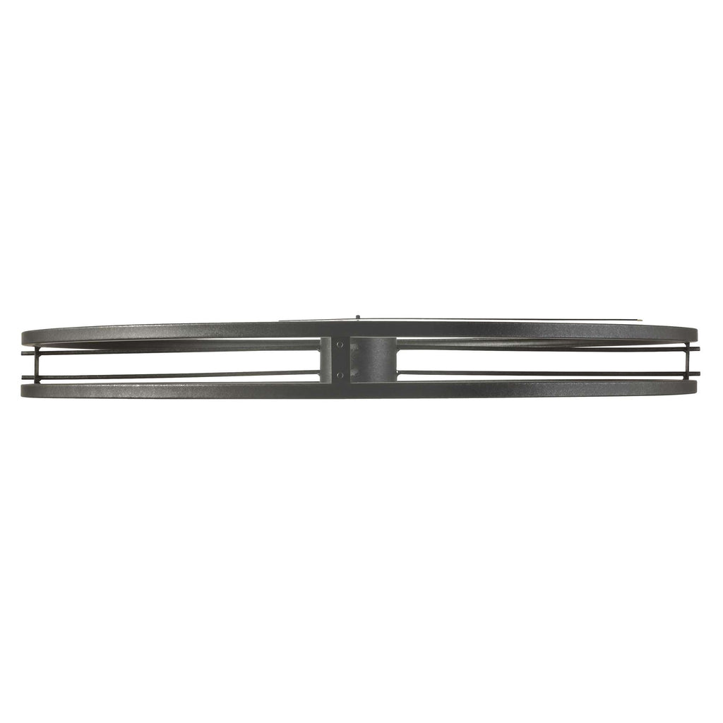 A sleek, modern ceiling fan with a minimalist design.