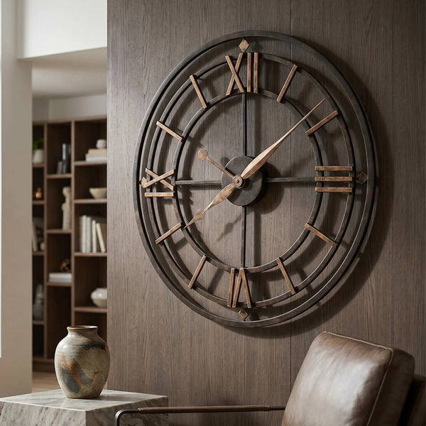York Station 21.25 in Oversized Wall Clock | Howard Miller