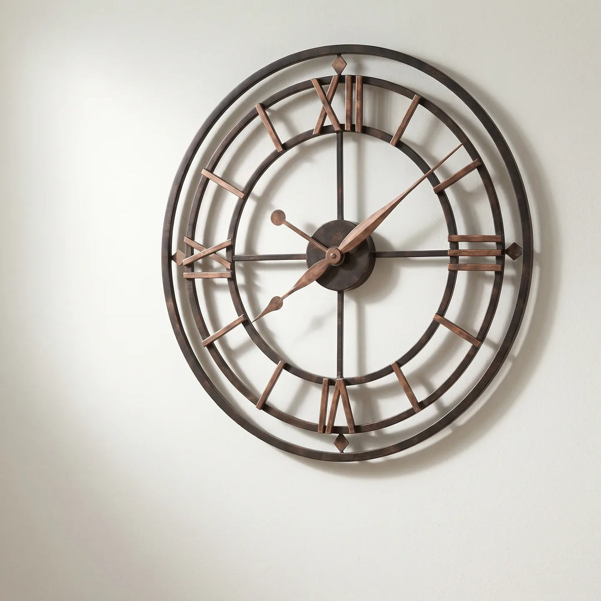 Howard Miller York Station Wall Clock, 21-inch, front view on a plain white background