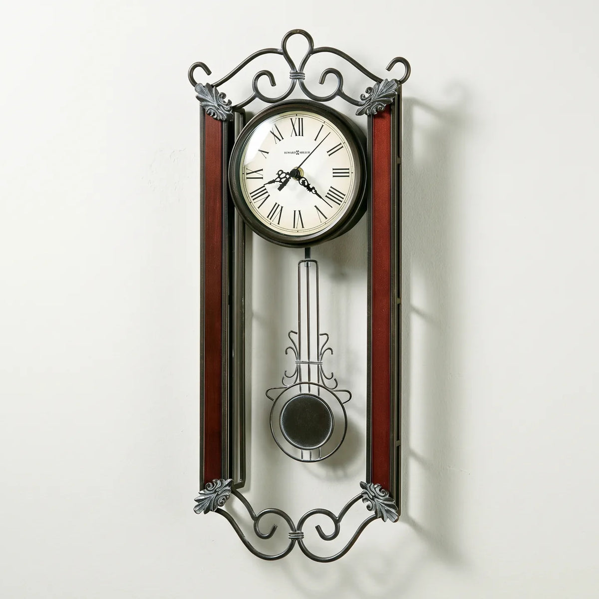 Howard Miller Carmen Wall Clock, 21-inch, front view on a plain white background