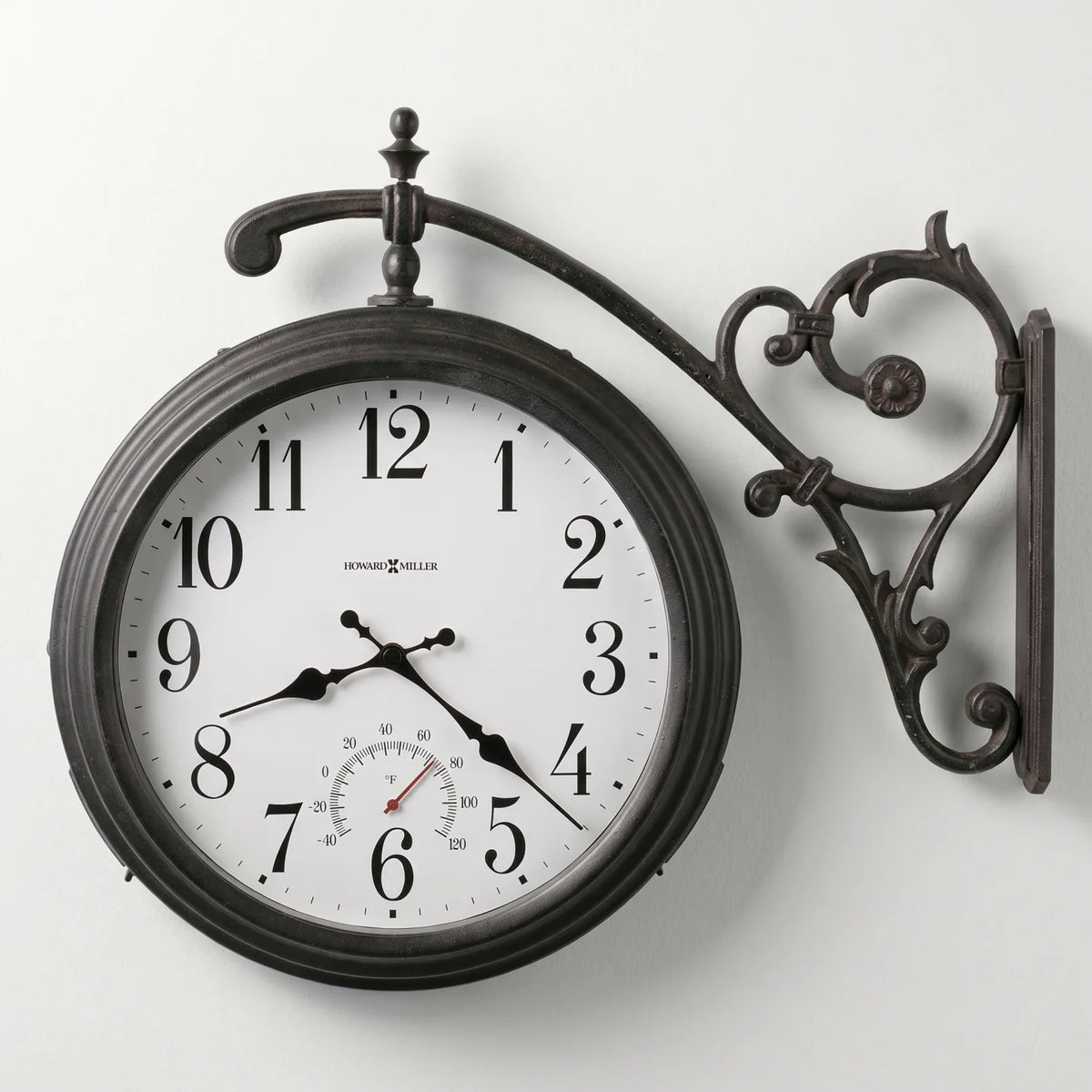 Howard Miller Luis Indoor/Outdoor Wall Clock, 22-inch, front view on a plain white background
