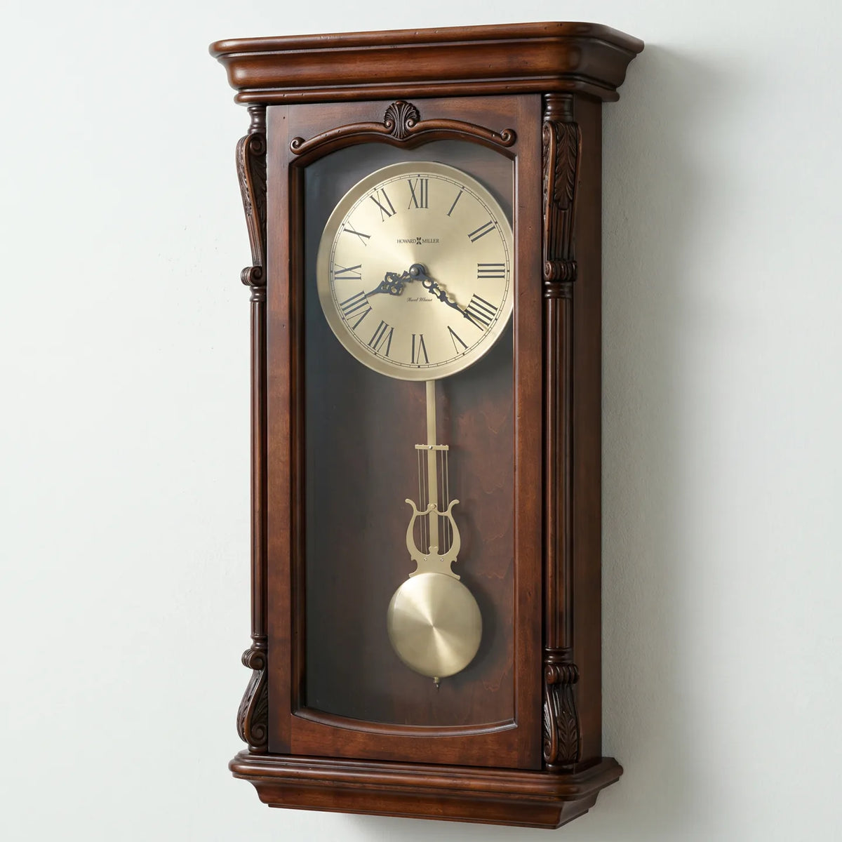 Howard Miller Henderson Wall Clock, 25-inch, front view on a plain white background