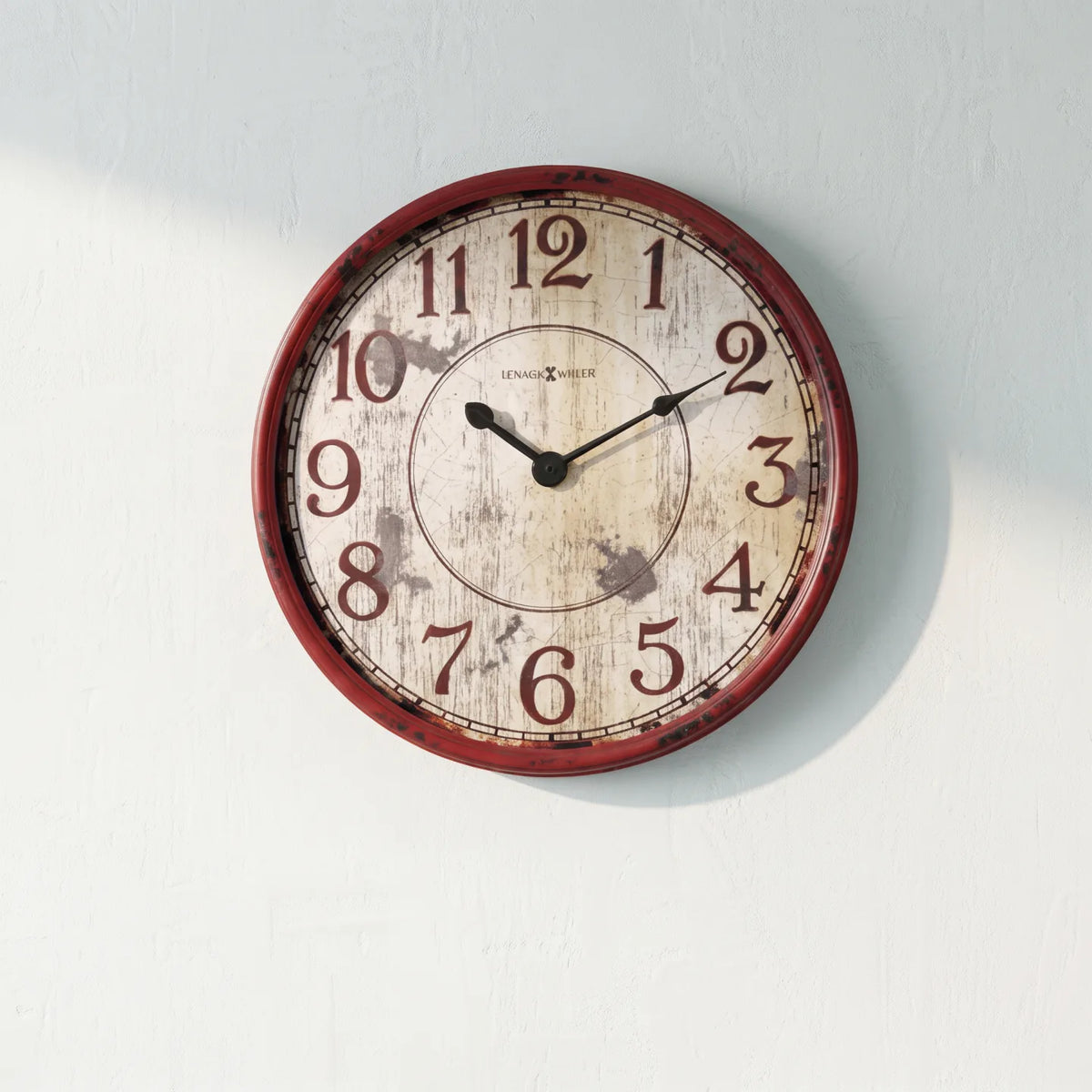 Howard Miller Back 40 Wall Clock, 32-inch, front view on a plain white background