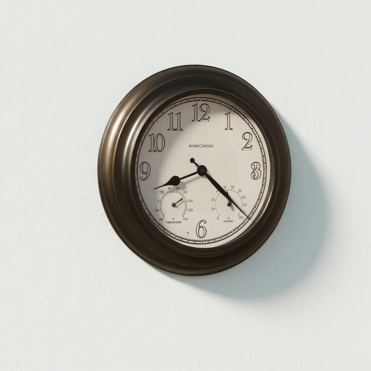 Howard Miller Briar Outdoor Wall Clock, 24-inch, front view on a plain white background