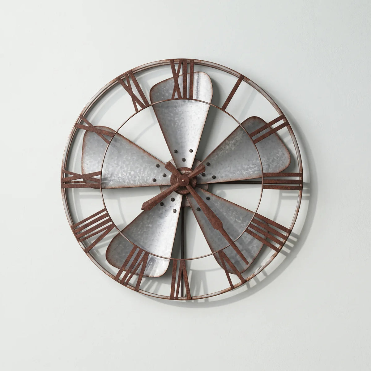 Howard Miller Mill Shop Wall Clock, 32-inch, front view on a plain white background