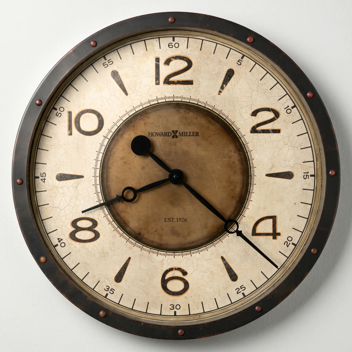 Howard Miller Kayden Gallery Wall Clock, 20-inch, front view on a plain white background