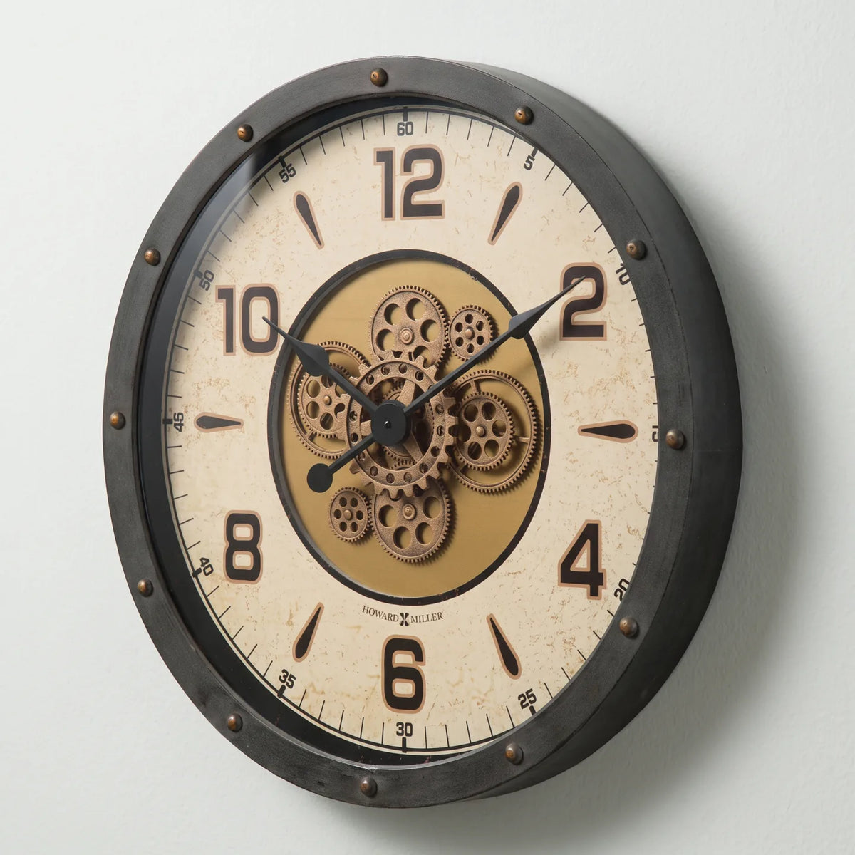 Howard Miller Garth Wall Clock, 28-inch, front view on a plain white background
