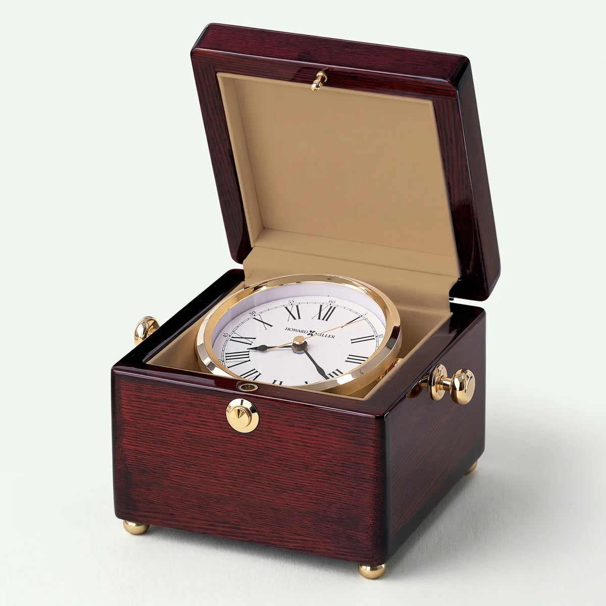 Howard Miller Bailey Tabletop Clock, 6-inch, front view on a plain white background