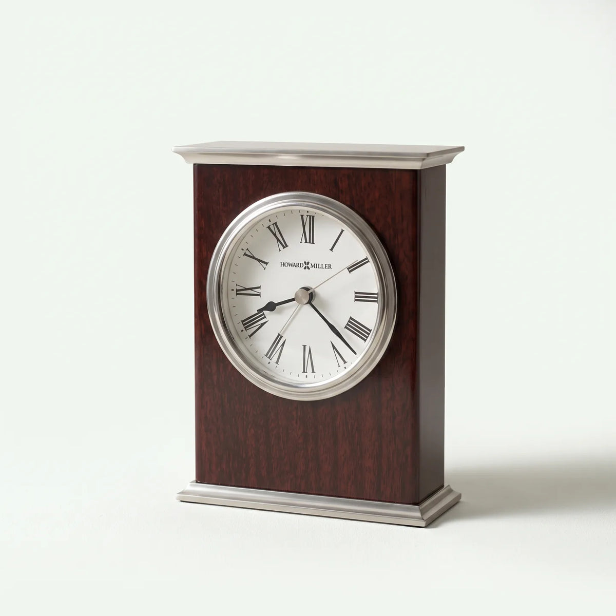 Howard Miller Kentwood Tabletop Clock, 6-inch, front view on a plain white background
