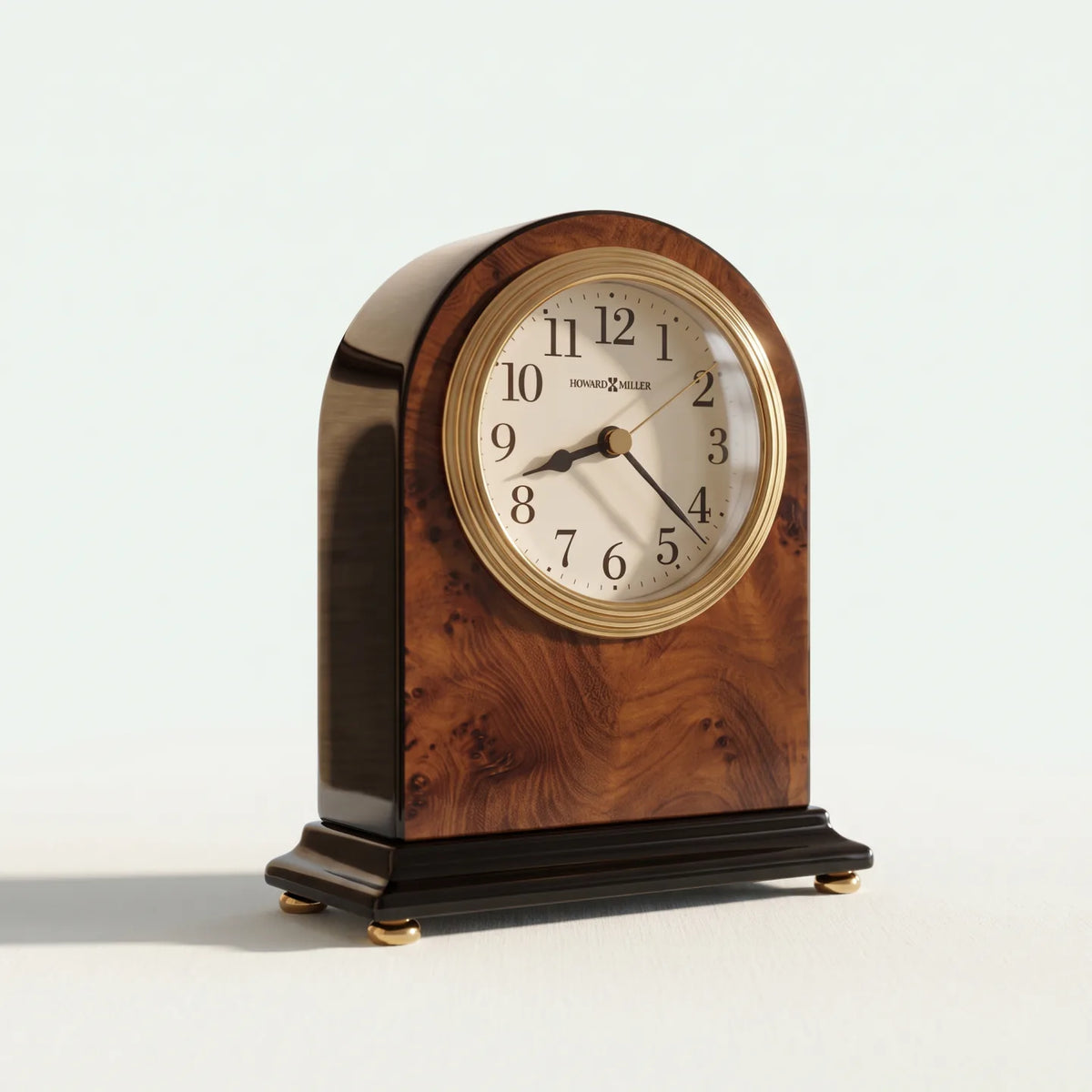 Howard Miller Bedford Tabletop Clock, 6-inch, front view on a plain white background