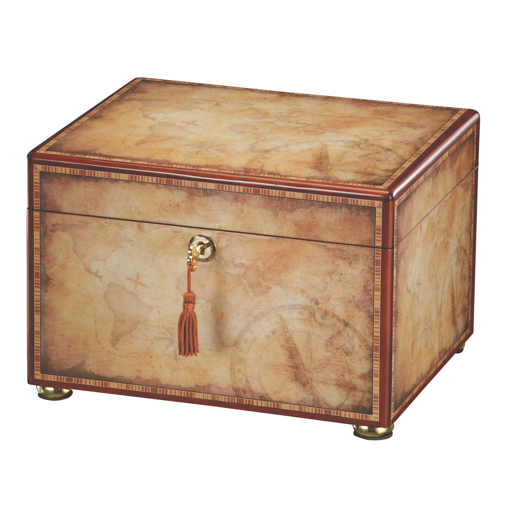 Decorative storage box with a textured exterior and tassel pull.