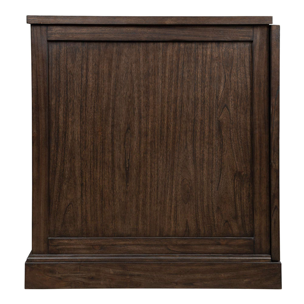 Wooden cabinet with a dark finish