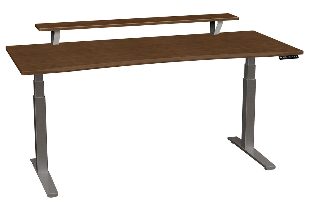 SmartMoves 72 in. Premium Desk w/ Elevated Shelf and Adjustable Height Base