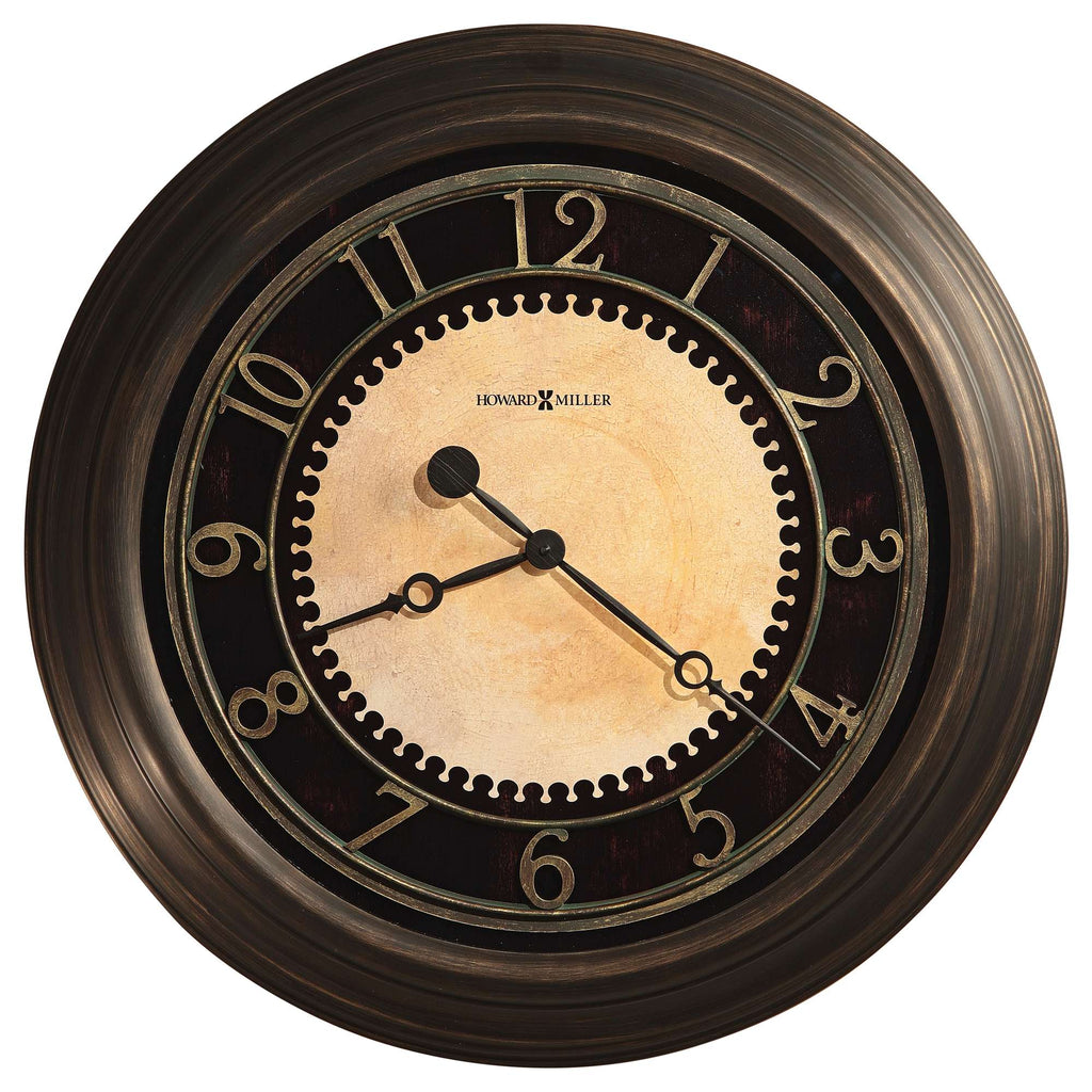 Wall clock with classic design in dark colors