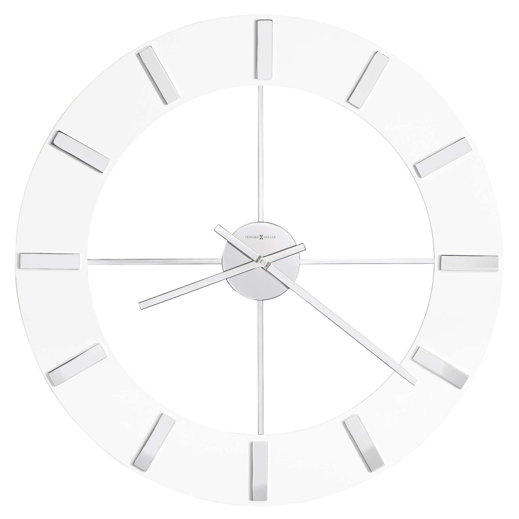 Modern minimalist wall clock with a sleek white design