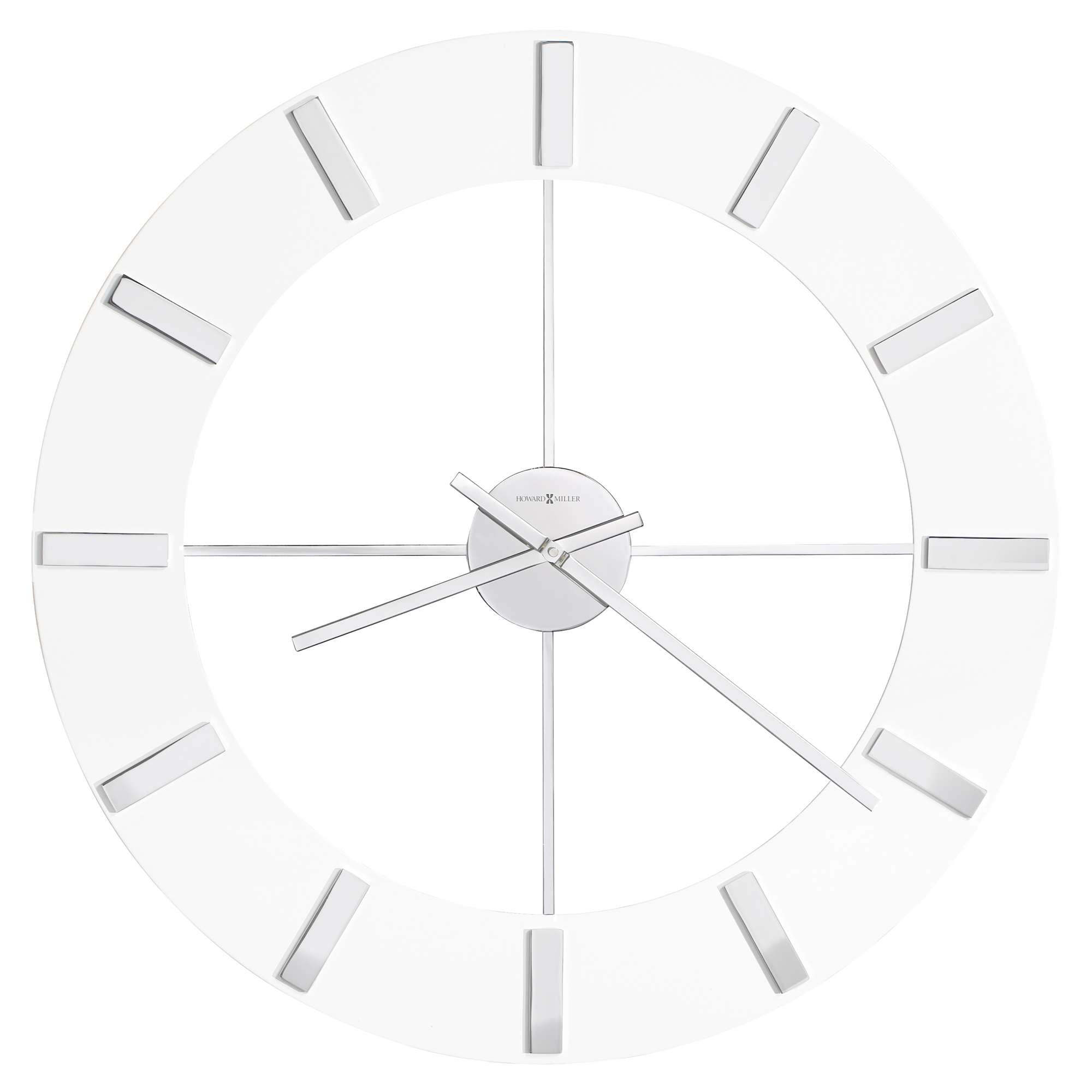 Modern minimalist wall clock with a sleek white design