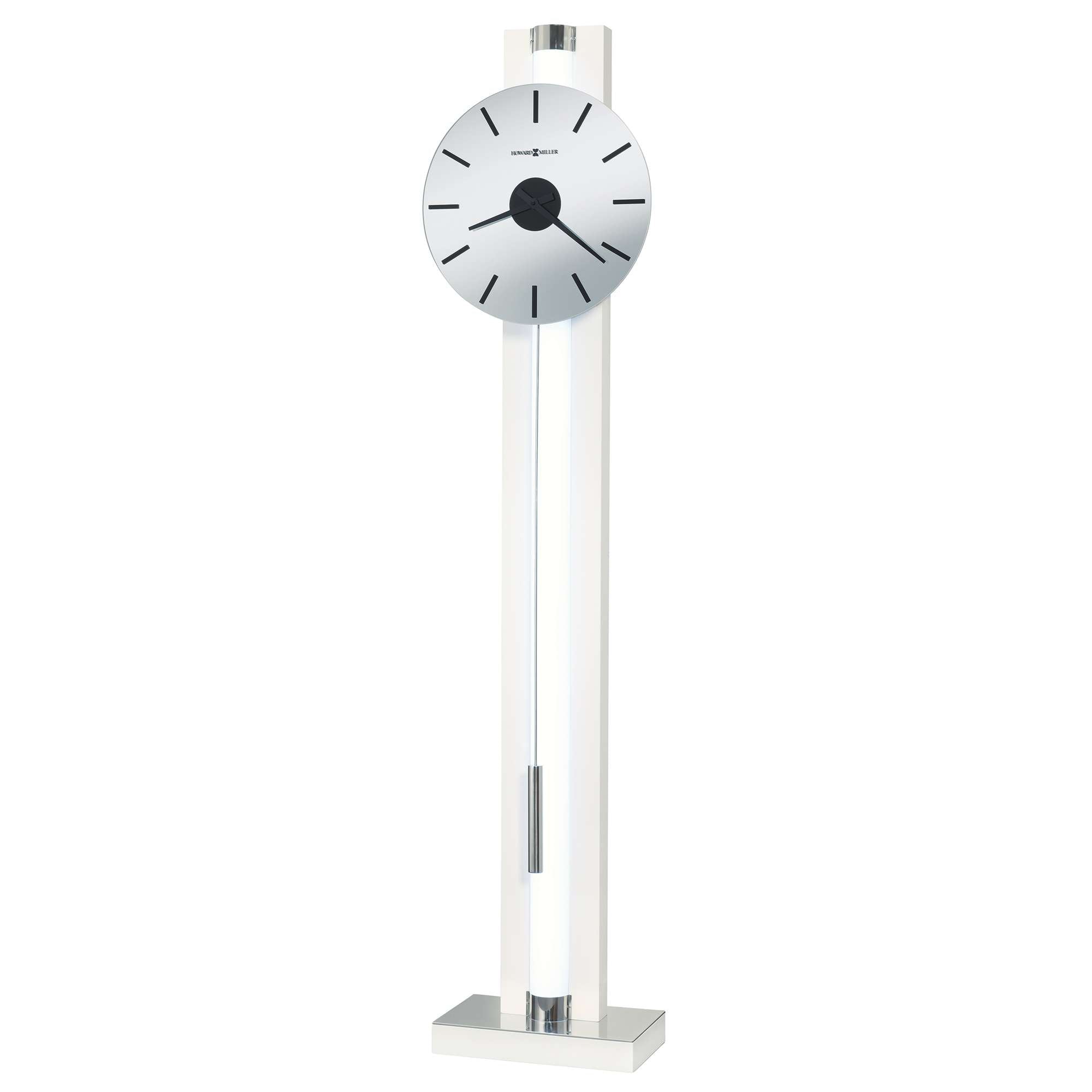Modern floor clock with a sleek design and minimalistic dial