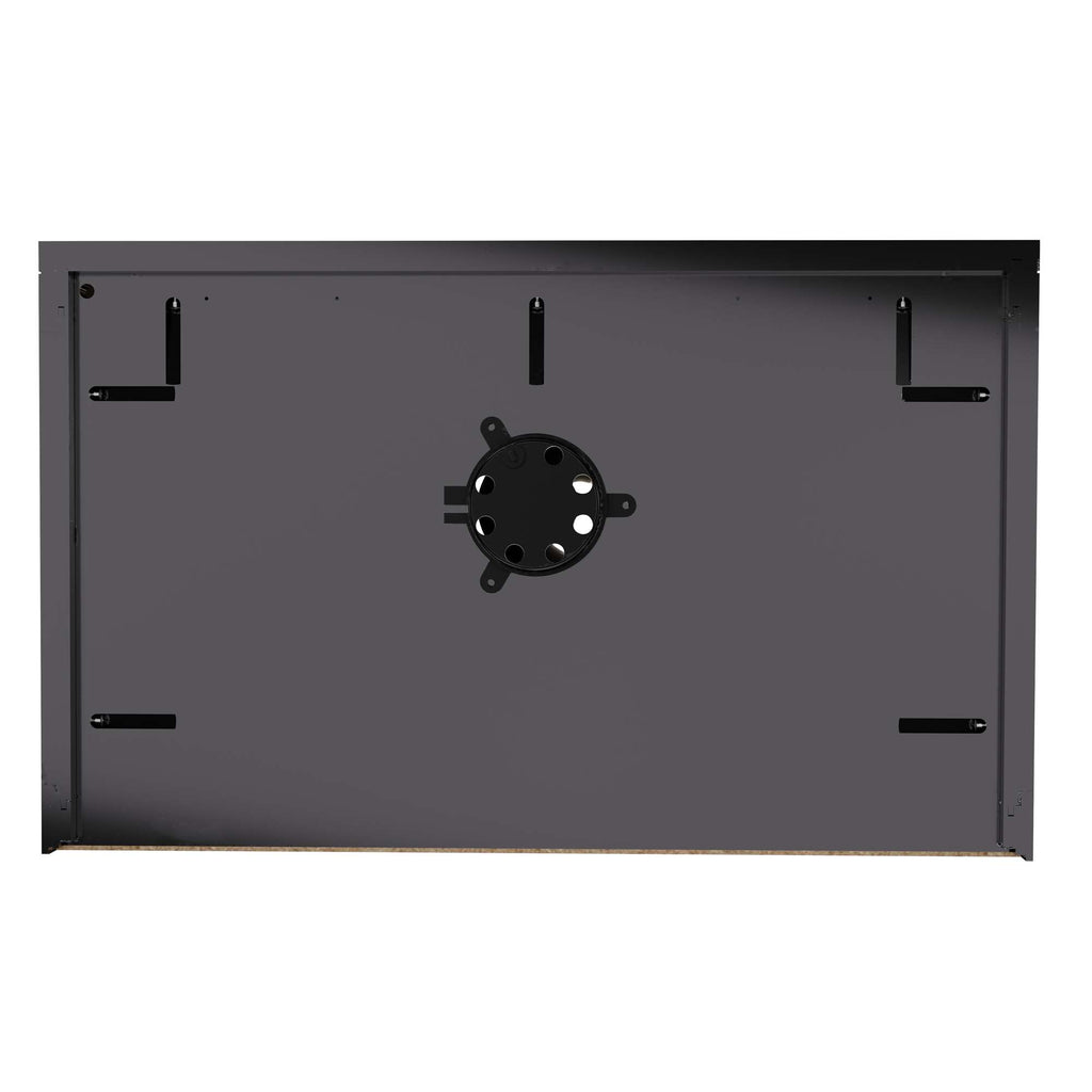 Black wall mount bracket with circular mounting plate