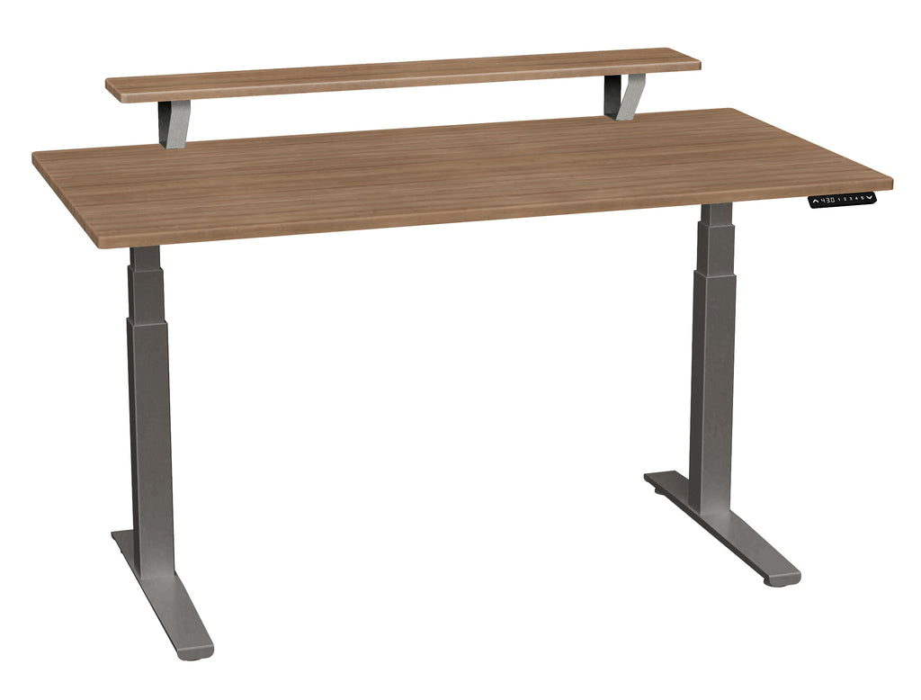 60 Inch Premium Desk Elevated Shelf Adjustable Height Base 1