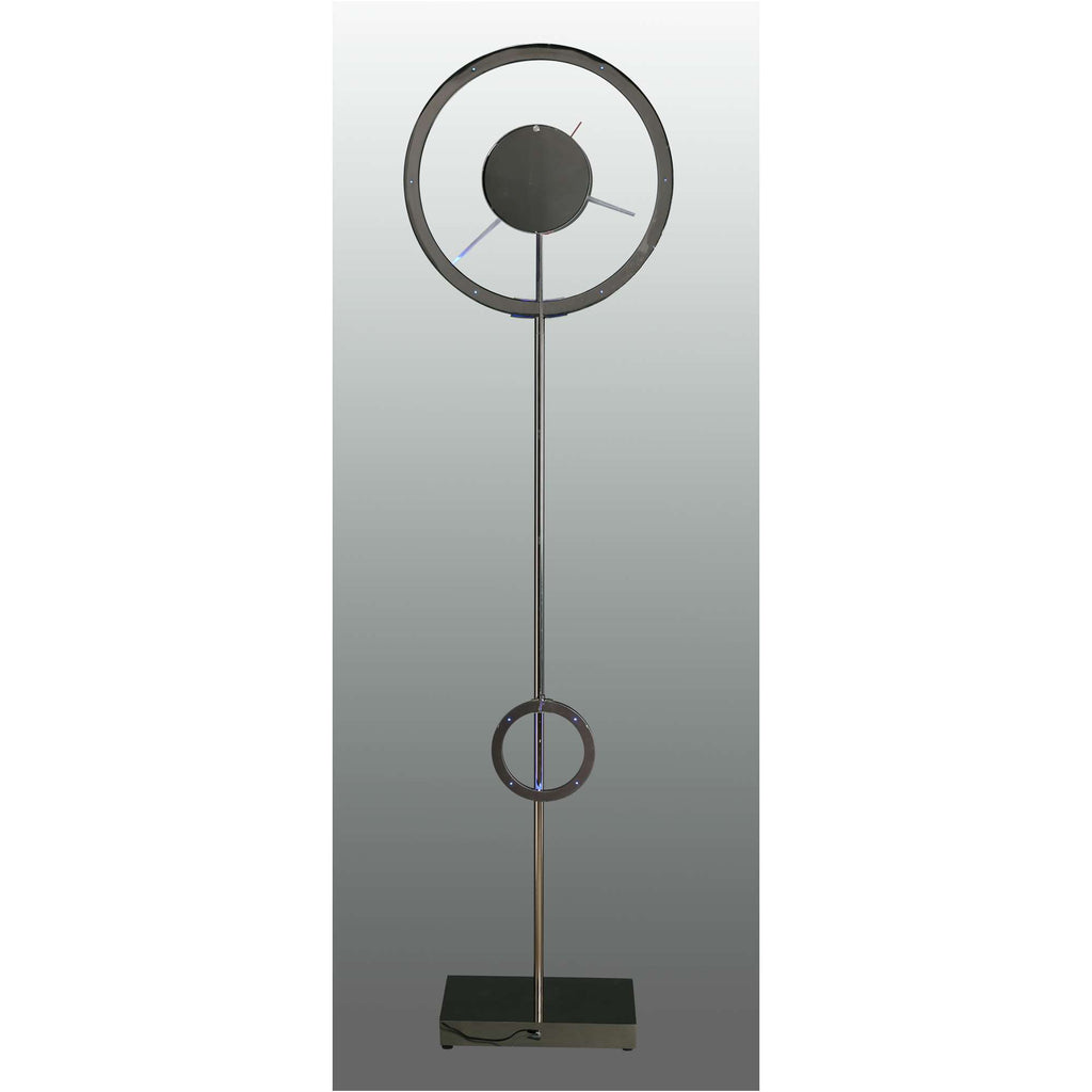 Modern floor lamp with circular design elements