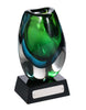 650186MM Green Emerald Vase with Base